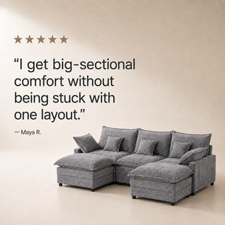 GOSUHI | 108\" U-Shaped Modular Cloud Sofa