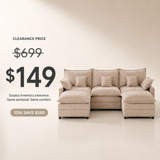 GOSUHI | 108\" U-Shaped Modular Cloud Sofa